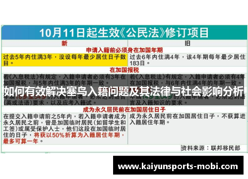 如何有效解决塞鸟入籍问题及其法律与社会影响分析